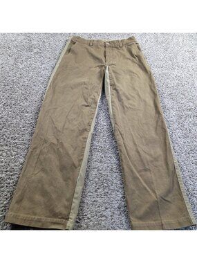 ZARA Pants Mens 34x32 Beige Chino Two Tone Flat Front Casual Pockets Cotton